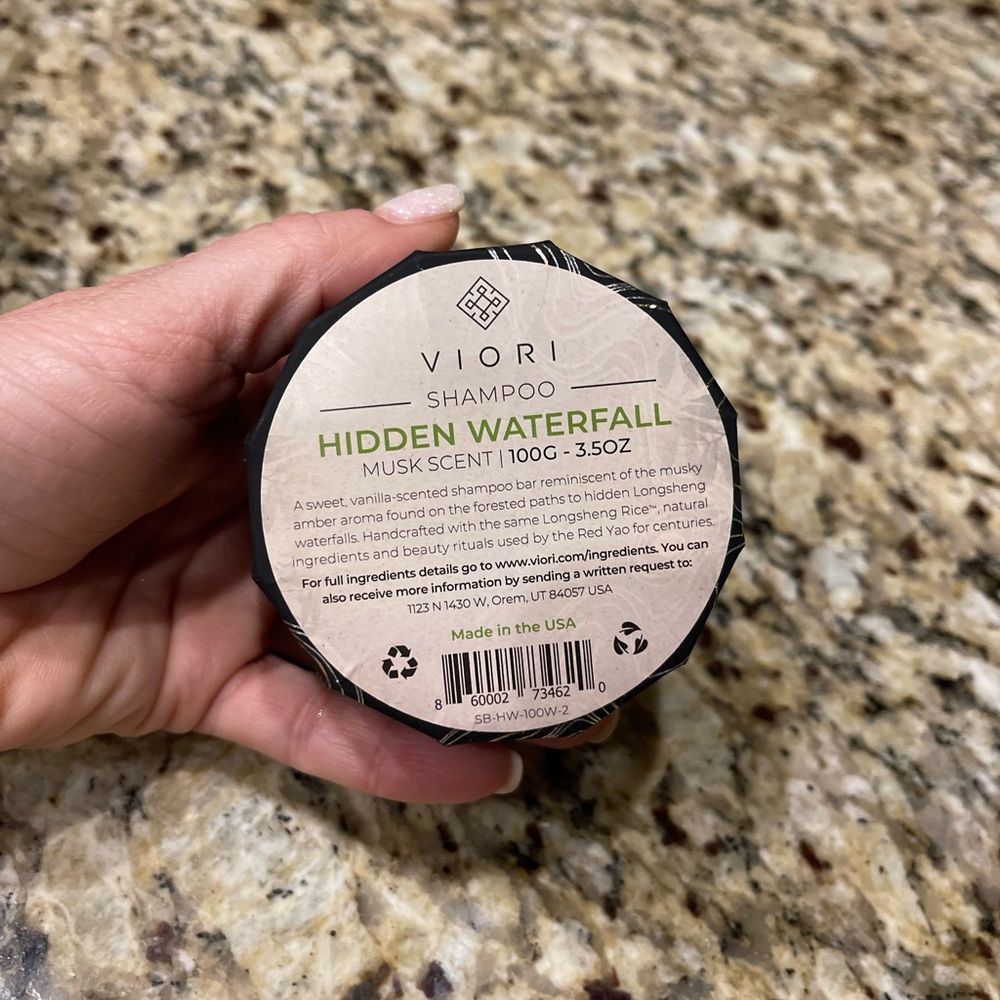 Viori Hidden Waterfall - TWO shampoo bars and ONE conditioner bar.